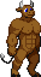 Size: 272x512 | Tagged: safe, artist:kelvin shadewing, imported from derpibooru, minotaur, pony, base, male, pixel art, sprite, template