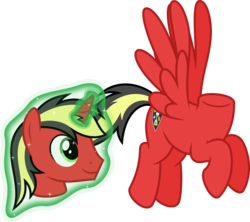 Size: 7214x6400 | Tagged: safe, artist:parclytaxel, imported from derpibooru, oc, oc only, oc:prince flare, alicorn, dullahan, pony, .svg available, absurd resolution, alicorn oc, commission, cursed image, detachable head, disembodied head, flying, headless, levitation, looking up, magic, male, modular, not salmon, raised hoof, self-levitation, simple background, solo, stallion, telekinesis, transparent background, vector, wat