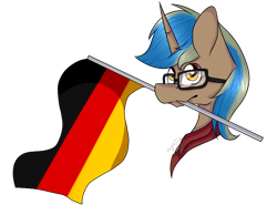 Size: 700x519 | Tagged: safe, artist:chazmazda, imported from derpibooru, oc, oc only, pony, unicorn, bust, commission, flag, german flag, germany, male, mouth hold, shade, simple background, sketch, transparent background, ych result, your character here