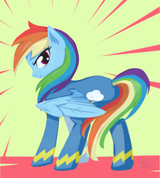 Size: 1800x2000 | Tagged: safe, artist:kill5555, imported from derpibooru, rainbow dash, pegasus, pony, clothes, female, looking at you, mare, pixiv, profile, solo, uniform, wonderbolts, wonderbolts uniform