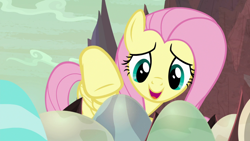 Size: 1920x1080 | Tagged: safe, imported from derpibooru, screencap, fluttershy, pegasus, pony, sweet and smoky, cute, dragon egg, egg, female, mare, shyabetes, solo