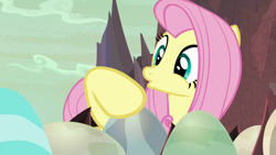 Size: 1920x1080 | Tagged: safe, imported from derpibooru, screencap, fluttershy, pegasus, pony, sweet and smoky, cute, dragon egg, egg, female, mare, shyabetes, solo