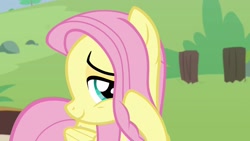 Size: 1920x1080 | Tagged: safe, imported from derpibooru, screencap, angel bunny, fluttershy, pegasus, pony, she talks to angel, body swap, cute, female, mare, shy, shyabetes, smiling, solo