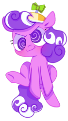 Size: 538x960 | Tagged: safe, artist:pinkiespresent, imported from derpibooru, screwball, earth pony, pony, accessory, cute, female, hat, mare, propeller hat, screwbetes, simple background, smiling, solo, transparent background