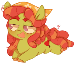 Size: 500x425 | Tagged: safe, artist:pinkiespresent, imported from derpibooru, tree hugger, earth pony, pony, cute, female, huggerbetes, mare, no pupils, open mouth, prone, simple background, solo, transparent background, unshorn fetlocks