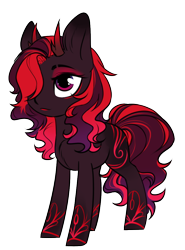 Size: 832x1127 | Tagged: safe, artist:cloud-fly, imported from derpibooru, oc, oc only, earth pony, pony, female, horns, mare, simple background, solo, transparent background