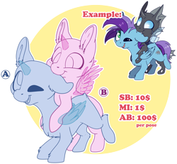 Size: 5172x4788 | Tagged: safe, artist:cutepencilcase, imported from derpibooru, oc, pegasus, pony, commission, cute, ear bite, one eye closed, smiling, your character here