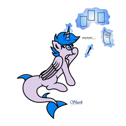 Size: 1500x1500 | Tagged: safe, artist:yershark, imported from derpibooru, oc, oc only, alicorn, pony, shark, alicorn oc, digimon, male, simple background, transparent background