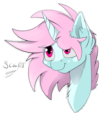 Size: 1395x1612 | Tagged: safe, artist:miaowwww, imported from derpibooru, oc, oc only, oc:scoops, pony, unicorn, ear fluff, simple background, solo, transparent background, unicorn oc