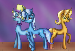 Size: 966x664 | Tagged: safe, artist:commandereclipse, imported from derpibooru, jack pot, sunflower spectacle, trixie, pony, jacktacle, trixie's family, trixie's parents