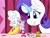 Size: 2048x1536 | Tagged: safe, artist:incendiaryboobs, artist:incendiarymoth, imported from derpibooru, rarity, oc, mothpony, original species, pony, unicorn, clothes, dress, magic, micro, needle, thread