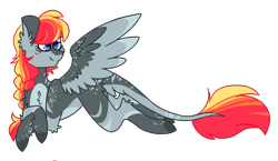 Size: 3148x1821 | Tagged: safe, artist:crazysketch101, imported from derpibooru, oc, oc only, oc:crazy looncrest, pegasus, pony, leonine tail, redesign, simple background, solo, tail, transparent background