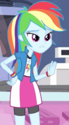 Size: 286x515 | Tagged: safe, imported from derpibooru, screencap, rainbow dash, equestria girls, guitar centered, animated, cropped, female, gif, solo