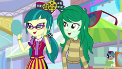 Size: 1920x1080 | Tagged: safe, artist:ktd1993, artist:luckreza8, edit, edited screencap, imported from derpibooru, screencap, juniper montage, wallflower blush, equestria girls, mirror magic, spoiler:eqg specials, clothes, female, juniblush, lesbian, shipping, sweater