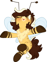 Size: 960x1256 | Tagged: safe, artist:maximumbark, imported from derpibooru, oc, oc only, oc:bumble tumble, bee pony, original species, base used, female, simple background, solo, transparent background