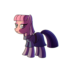 Size: 1000x1000 | Tagged: safe, artist:cappie, imported from derpibooru, maud pie, pony, clothes, dress, female, mare, simple background, solo, white background
