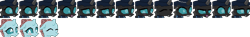 Size: 803x120 | Tagged: safe, artist:creepa-bot inc., imported from derpibooru, ocellus, changedling, changeling, deltarune, expressions, pixel art, pre changedling ocellus, ralsei, sprite, sprite sheet