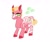 Size: 1024x869 | Tagged: safe, artist:vio-creayta, imported from derpibooru, oc, oc only, oc:freezia apple, hybrid, pony, zebra, zony, female, offspring, parent:big macintosh, parent:zecora, parents:macora, simple background, solo, white background