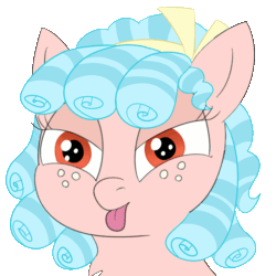 Size: 800x800 | Tagged: safe, alternate version, artist:poniidesu, imported from derpibooru, cozy glow, pegasus, pony, /mlp/, :p, animated, cozybetes, cute, drawthread, female, filly, freckles, gif, mlem, pure concentrated unfiltered evil of the utmost potency, pure unfiltered evil, silly, simple background, solo, tongue out, transparent background