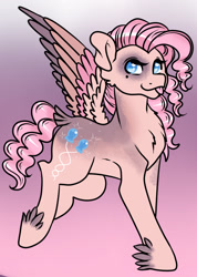 Size: 636x892 | Tagged: safe, artist:wildnature03, imported from derpibooru, pinkie pie, pegasus, pony, leak, spoiler:g5, coat markings, female, g5, g5 concept leak style, g5 concept leaks, mare, pegasus pinkie pie, pinkie pie (g5 concept leak), pinkie pie (g5), race swap, redesign