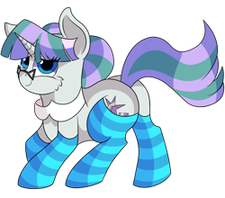 Size: 1280x1126 | Tagged: safe, artist:rainbowtashie, imported from derpibooru, cloudy quartz, twilight velvet, oc, oc only, oc:glossy granite, earth pony, pony, unicorn, adorable face, butt, clothes, collar, commissioner:bigonionbean, cute, cutie mark, dat butt, female, fusion, fusion:cloudy quartz, fusion:glossy granite, fusion:twilight velvet, glasses, hair bun, plot, seductive pose, socks, solo, striped socks, sultry pose, writer:bigonionbean