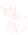 Size: 2000x2500 | Tagged: safe, artist:katyusha, imported from derpibooru, scootaloo, pegasus, pony, commission example, cute, female, filly, lineart, monochrome, raised hoof, sketch, smol, solo