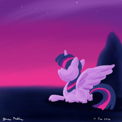 Size: 1000x1000 | Tagged: safe, artist:rockhoppr3, imported from derpibooru, part of a set, twilight sparkle, alicorn, pony, female, looking up, mare, solo, spread wings, twilight sparkle (alicorn), wings