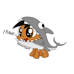 Size: 4096x4096 | Tagged: safe, artist:professionalpuppy, imported from derpibooru, oc, oc only, oc:puppy, shark, clothes, costume