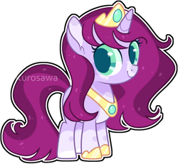 Size: 1388x1284 | Tagged: safe, artist:kurosawakuro, imported from derpibooru, oc, oc only, pony, unicorn, base used, coat markings, colored pupils, crown, female, filly, jewelry, outline, peytral, princess shoes, regalia, simple background, solo, transparent background, watermark