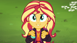 Size: 1920x1080 | Tagged: safe, imported from derpibooru, screencap, sunset shimmer, equestria girls, equestria girls series, sunset's backstage pass!, spoiler:eqg series (season 2), female, music festival outfit, solo