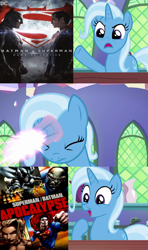 Size: 640x1080 | Tagged: safe, artist:mega-poneo, deleted from derpibooru, edit, edited screencap, imported from derpibooru, screencap, trixie, all bottled up, batman, batman v superman: dawn of justice, meme, superman, superman/batman apocalypse, trixie fixing meme