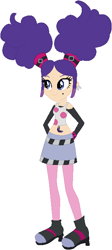 Size: 296x661 | Tagged: safe, artist:selenaede, artist:user15432, imported from derpibooru, human, equestria girls, barely eqg related, base used, boots, bracelet, clothes, crossover, ear piercing, earring, equestria girls style, equestria girls-ified, gem, hands behind back, high heel boots, jewelry, midriff, onyx, onyx (gemstone), onyx (trollz), onyx von trollenberg, piercing, purple hair, shoes, solo, tanktop, troll, troll (fantasy), trollz