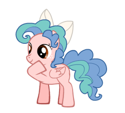 Size: 313x284 | Tagged: safe, imported from derpibooru, cozy glow, pegasus, pony, pony creator, accessories, accessory, bow, female, filly, foal, freckles, pony creator v2, simple background, smiling, solo, white background, wings