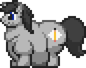 Size: 172x136 | Tagged: safe, artist:kelvin shadewing, imported from derpibooru, oc, oc only, oc:greyline, pony, unicorn, adorafatty, bhm, fat, male, obese, pixel art, simple background, solo, sprite, transparent background