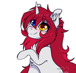 Size: 2600x2500 | Tagged: safe, artist:2pandita, artist:kriss-studios, artist:krissstudios, imported from derpibooru, oc, oc only, pony, unicorn, female, heterochromia, mare, simple background, solo, transparent background