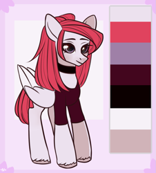 Size: 713x788 | Tagged: safe, artist:rerorir, imported from derpibooru, oc, oc only, pegasus, pony, clothes, female, mare, reference sheet, shirt, solo