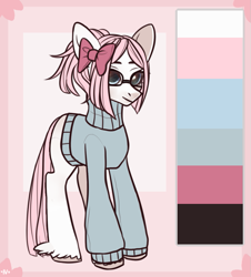 Size: 713x788 | Tagged: safe, artist:rerorir, imported from derpibooru, oc, oc only, earth pony, pony, clothes, female, glasses, mare, solo, sweater