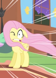 Size: 517x720 | Tagged: safe, edit, editor:undeadponysoldier, imported from derpibooru, screencap, fluttershy, pegasus, pony, stare master, cropped, faic, female, fluttershy's cottage, mare, one eye closed, solo