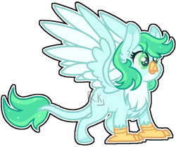 Size: 866x720 | Tagged: safe, artist:kurosawakuro, imported from derpibooru, oc, oc only, griffon, base used, female, magical gay spawn, offspring, parent:gallus, parent:sandbar, parents:gallbar, simple background, solo, transparent background, white outline