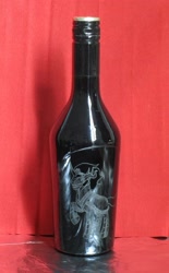 Size: 1024x1648 | Tagged: safe, artist:malte279, imported from derpibooru, king sombra, baileys, bottle, craft, glass engraving