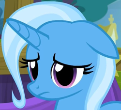 Size: 598x544 | Tagged: safe, imported from derpibooru, screencap, trixie, pony, unicorn, no second prances, cropped, cute, female, floppy ears, mare, sad, sadorable, solo