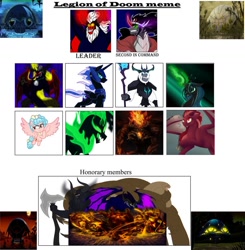 Size: 1280x1307 | Tagged: safe, imported from derpibooru, cozy glow, grogar, king sombra, lord tirek, nightmare moon, pony of shadows, queen chrysalis, storm king, oc, oc:dismay, oc:erebus, oc:grothmog, oc:king minos, oc:nocturnus, oc:tiracians, alicorn, balrog, centaur, changeling, changeling queen, demon, draconequus, genie, kaiju, kraken, minotaur, original species, satyr, umbrum, my little pony: the movie, the ending of the end, spoiler:my little pony movie, spoiler:s09, spoiler:season 9, alicornified, alternate universe, cozycorn, darkhorse knight, djinn, draconequus oc, equestria is doomed, equestria is fucked, fanfic, female, filly, legion of doom, lord of the rings, meme template, race swap, rule 63, story included, symbiote, villains of equestria