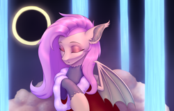 Size: 2188x1403 | Tagged: safe, artist:argigen, imported from derpibooru, fluttershy, bat pony, pony, bat ponified, flutterbat, race swap, rcf community