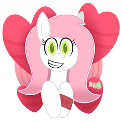 Size: 1700x1700 | Tagged: safe, artist:b-cacto, imported from derpibooru, oc, oc only, oc:sugar morning, pony, heart, looking at you, simple background, solo, transparent background