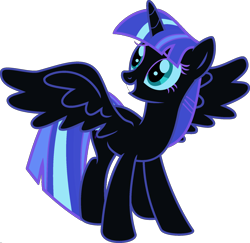 Size: 1920x1870 | Tagged: safe, artist:kamyk962, edit, imported from derpibooru, vector edit, nightmare moon, twilight sparkle, alicorn, pony, ponyar fusion, female, fusion, palette swap, recolor, simple background, solo, transparent background, twilight sparkle (alicorn), vector