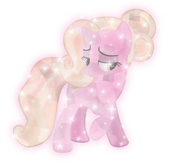 Size: 7000x6656 | Tagged: safe, artist:lincolnbrewsterfan, imported from derpibooru, luster dawn, pony, unicorn, beautiful, bedroom eyes, crystalline, crystallized, crystallized pony, female, glow, glowing, raised hoof, simple background, smiling, solo, sparkling, special, transparent background