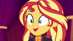 Size: 1920x1080 | Tagged: safe, imported from derpibooru, screencap, sunset shimmer, equestria girls, equestria girls series, sunset's backstage pass!, spoiler:eqg series (season 2), female, music festival outfit, solo