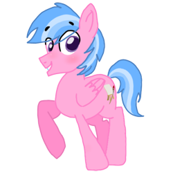 Size: 3200x3200 | Tagged: safe, artist:daylightsketch, derpibooru exclusive, edit, editor:ciaran, imported from derpibooru, oc, oc only, oc:daylight sketch, pegasus, pony, 2020 community collab, derpibooru community collaboration, digital art, grin, ibispaint x, male, pegasus oc, raised hoof, simple background, smiling, solo, stallion, transparent background, wings