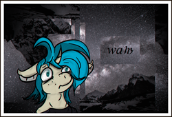 Size: 2010x1370 | Tagged: safe, artist:watashiao, imported from derpibooru, oc, oc only, oc:wata, oc:watashiao, pony, unicorn, curved horn, frown, horn, messy hair, solo