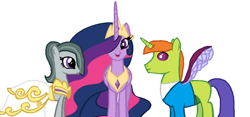 Size: 870x408 | Tagged: safe, artist:diana173076, imported from derpibooru, marble pie, thorax, twilight sparkle, alicorn, changedling, changeling, the last problem, clothes, crack shipping, dress, female, king thorax, male, marblax, marriage, princess twilight 2.0, shipping, straight, twilight sparkle (alicorn), wedding, wedding dress